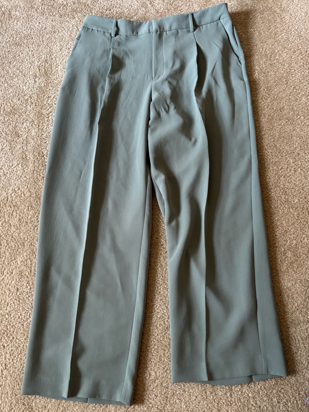 a new day Sage Green Elastic Waist Wide Leg Pants